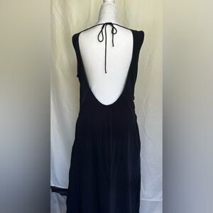 Abercrombie & Fitch draped high-neck shell midi dress